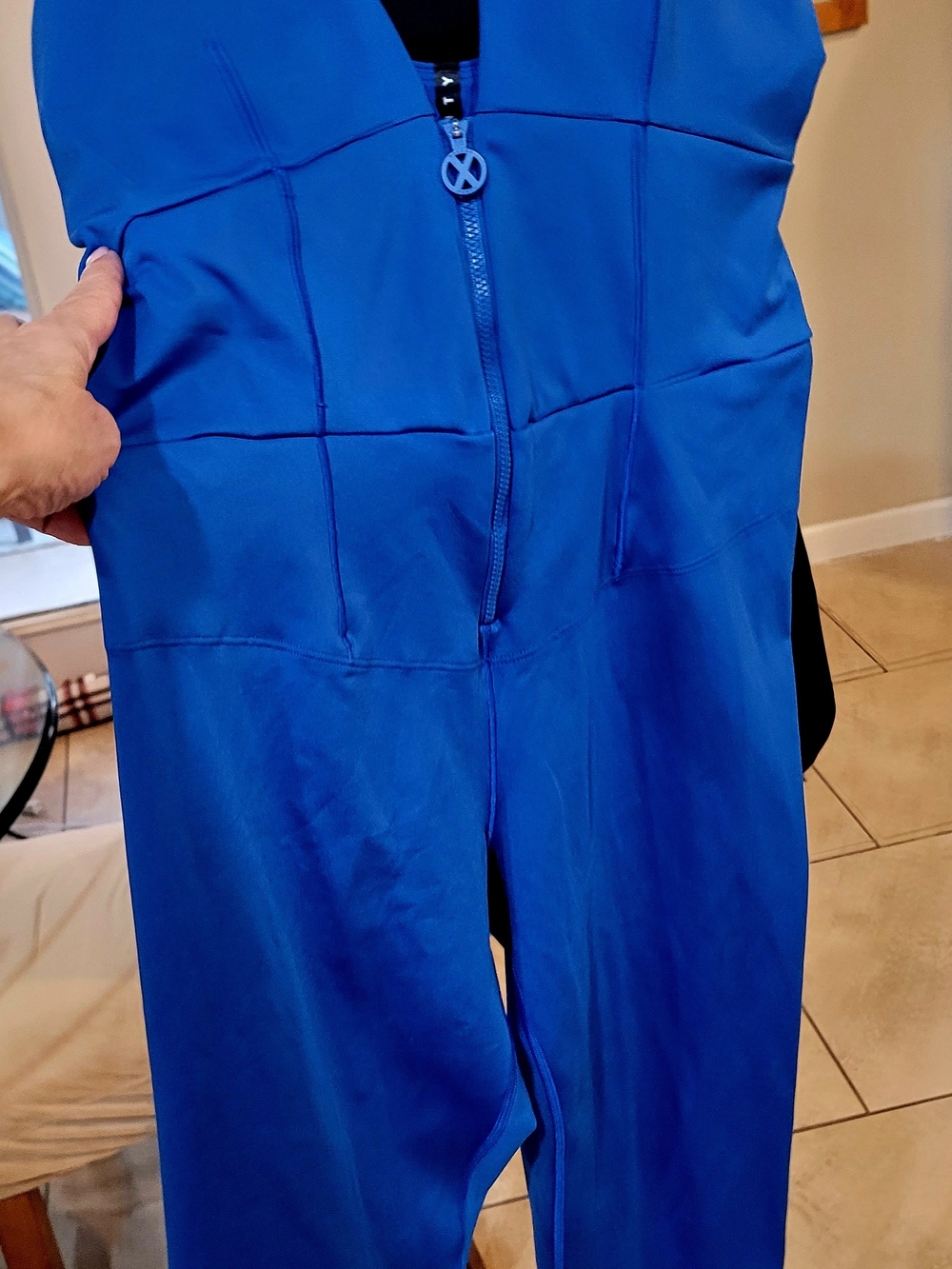 Fenty Beauty Royal Blue Women’s Jumpsuit with Front Zip, 1x. Runs Small